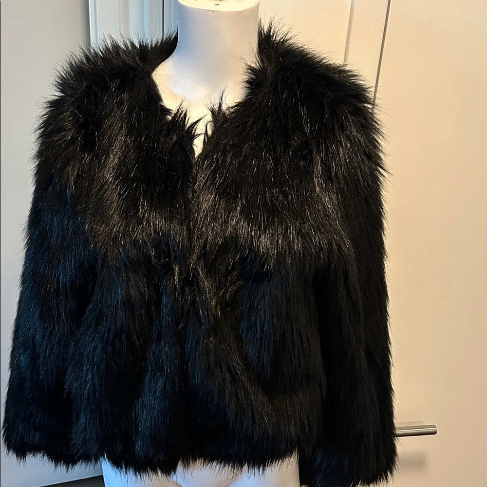 H&M Black Teddy Jacket